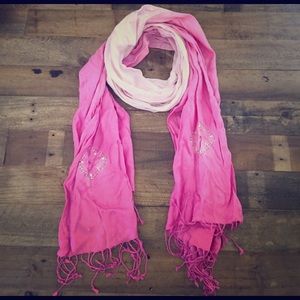 Old Navy Pink Ombré Sequin Embellished Scarf